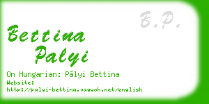bettina palyi business card